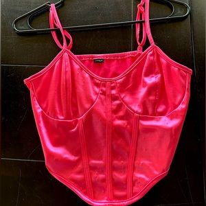 SHEIN Hot Pink Corset Top